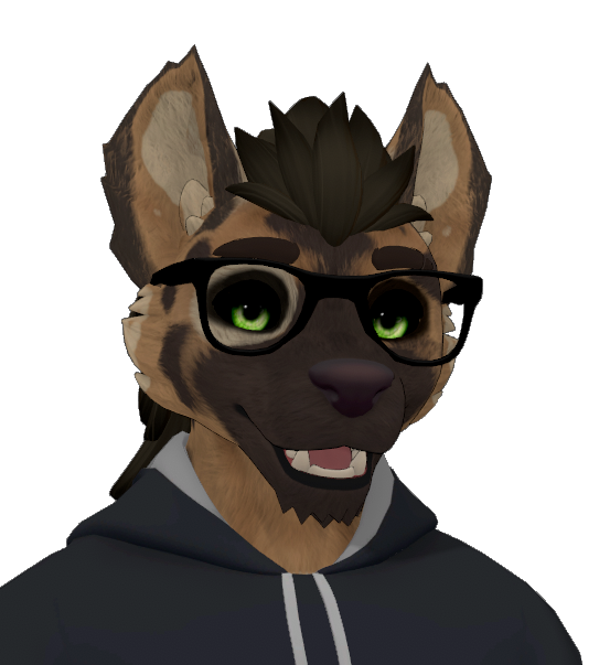 A portrait of my Hyena VTuber